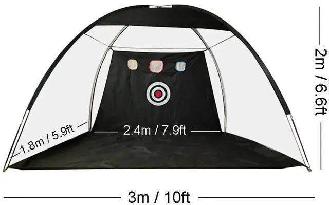 Alt view image 3 of 7 - Golf Practice Hitting Net Ball Turf Tee Set for Indoor Backyard Portable 3M 10Ft