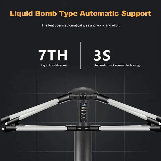 Alt view image 6 of 7 - Camping Popup Tent Water Resistant Windproof Dome Hiking 5 People Family Easy