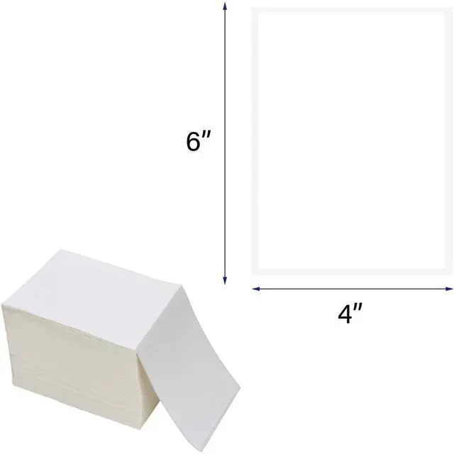 Alt view image 4 of 4 - Direct Thermal Shipping Label 1000 Labels / Stack Fanfold 4 x 6 Inch Fan Fold