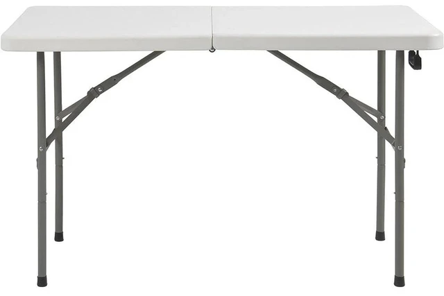 Alt view image 2 of 7 - Foldable Table Height Adjustable Heavy Duty Indoor Outodoor Picnic Camping 4Ft