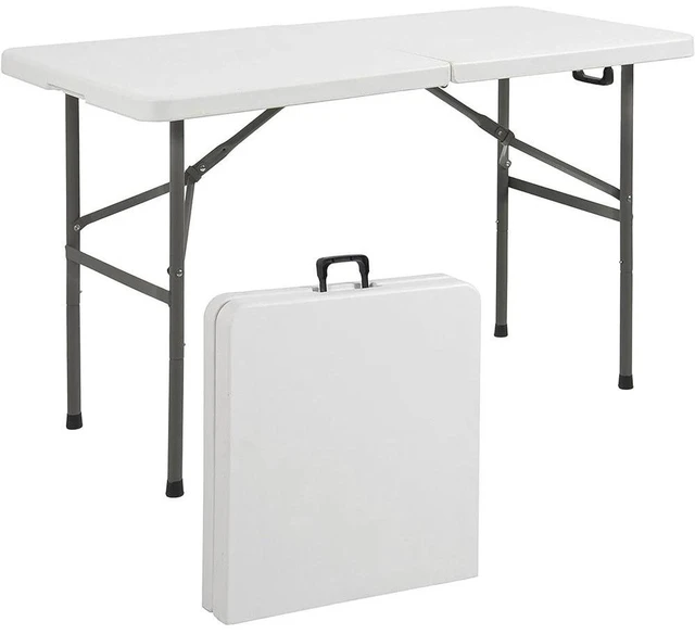 Main image of Foldable Table Height Adjustable Heavy Duty Indoor Outodoor Picnic Camping 4Ft