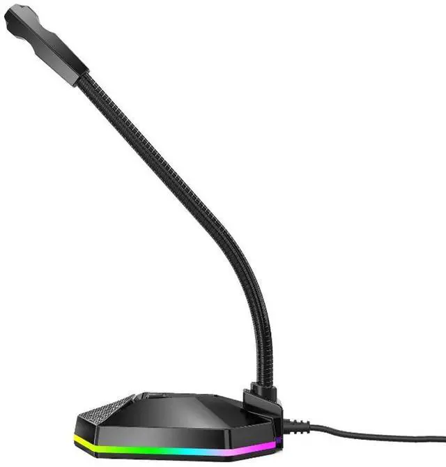 Alt view image 3 of 5 - Gaming RGB Desktop USB Microphone Voice Recording Speech Recognition Streaming