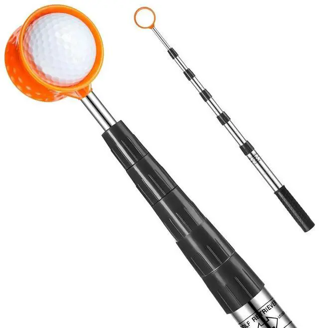 Alt view image 2 of 7 - Golf Ball Retriever Aluminum Alloy Shaft Telescopic Picker Extandable 18 Ft
