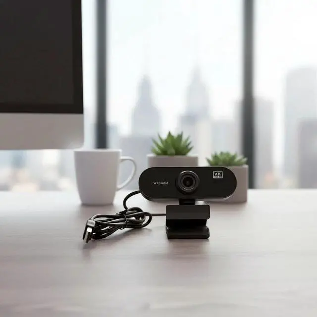 Alt view image 7 of 7 - USB Webcam 1080P 2K Microphone for Conference Video Call Live Streaming