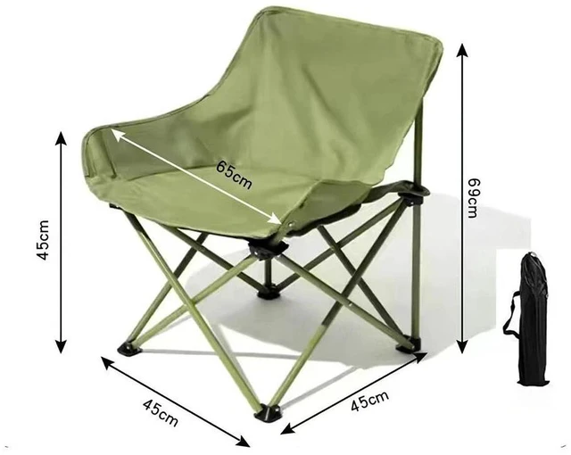 Alt view image 2 of 7 - Camping Chair Folding Moon Chairs Ergonomic Comfy Camping Chair Portable