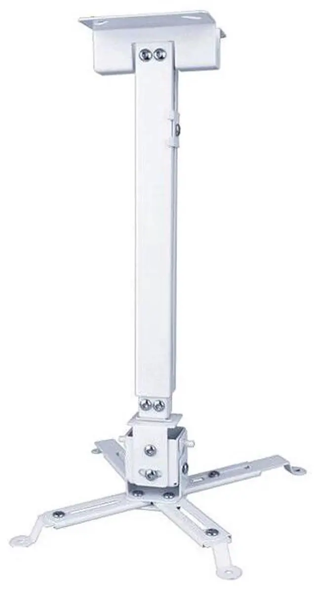 Alt view image 3 of 7 - WHITE Steel Projector Ceiling Mount Bracket LCD DLP Extendable Adjustable 44lbs