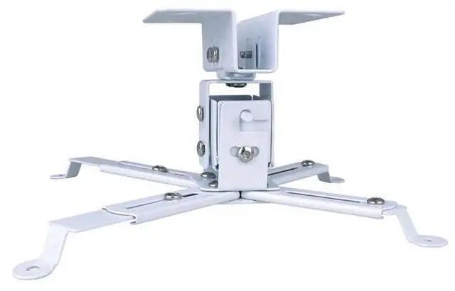Alt view image 2 of 7 - WHITE Steel Projector Ceiling Mount Bracket LCD DLP Extendable Adjustable 44lbs
