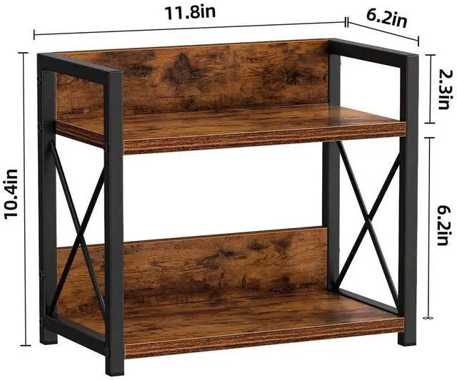 Alt view image 6 of 7 - Countertop Shelf Organizer 2 Tier Kitchen Spice Rack Office Table Organizer