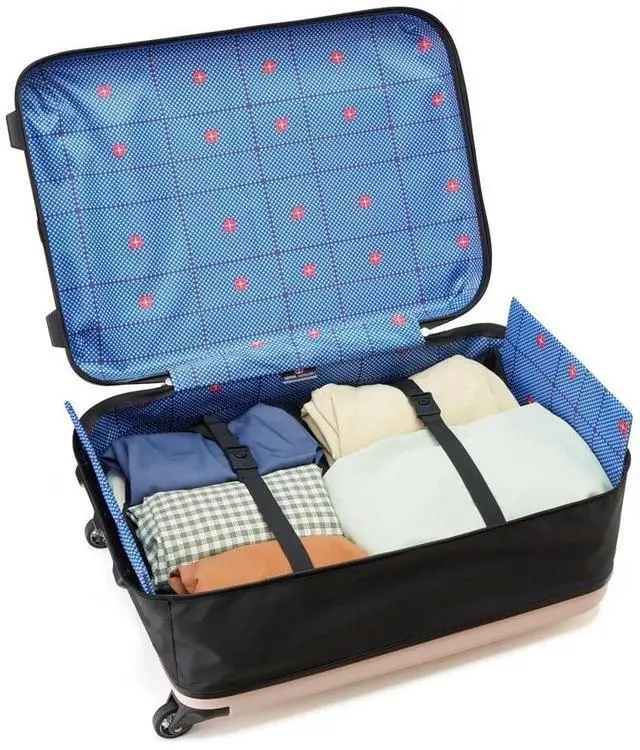 Alt view image 5 of 6 - Collapsible Compact Luggage 20 In Suitcase Travel Foldable Carryon Suitcase Blue