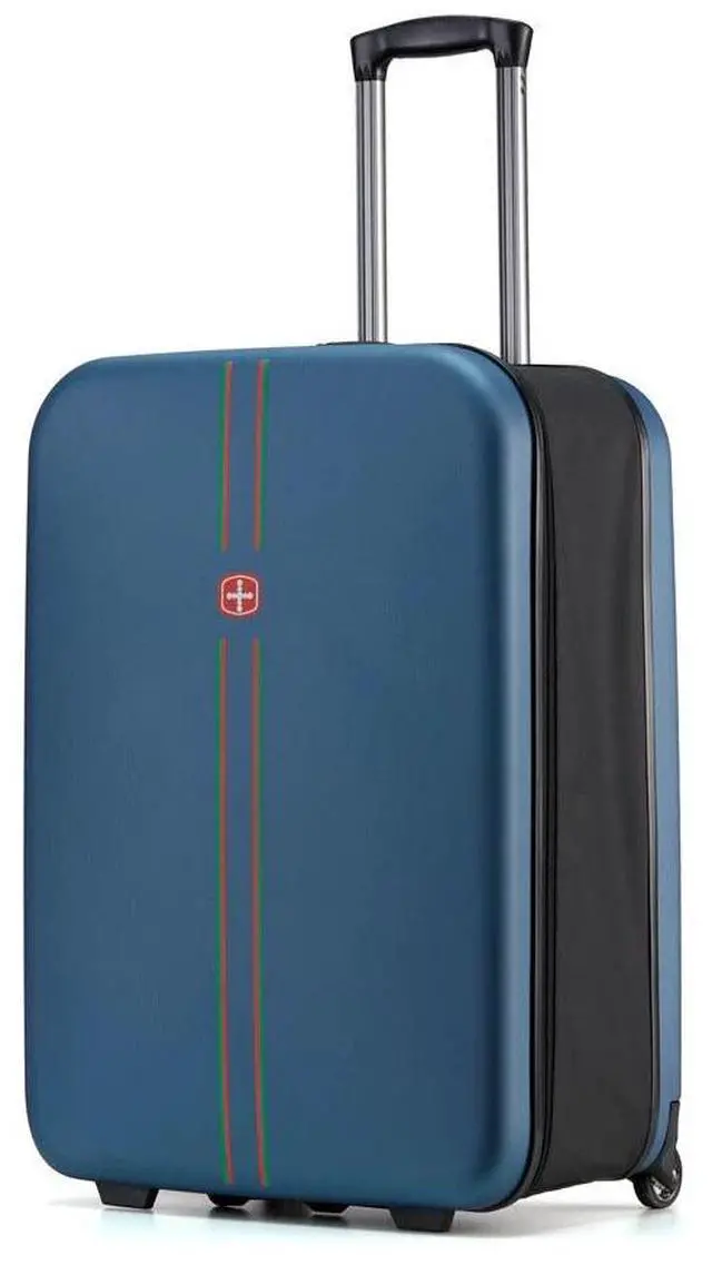 Alt view image 2 of 6 - Collapsible Compact Luggage 20 In Suitcase Travel Foldable Carryon Suitcase Blue