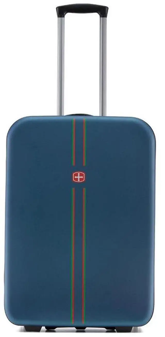 Alt view image 3 of 6 - Collapsible Compact Luggage 20 In Suitcase Travel Foldable Carryon Suitcase Blue