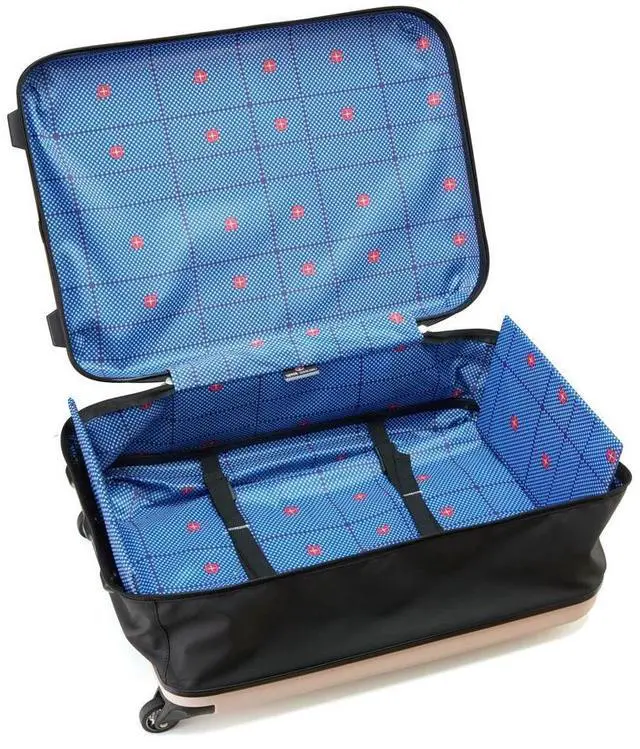 Alt view image 4 of 6 - Collapsible Compact Luggage 20 In Suitcase Travel Foldable Carryon Suitcase Blue
