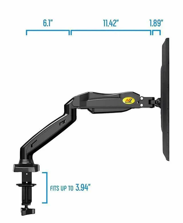 Alt view image 4 of 7 - Dual Monitor Desk Mount Gas Spring Arm Stand Table Deskmount for LCD Screen