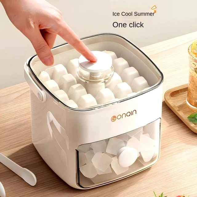 Alt view image 2 of 7 - Ice Cube Maker Box Portable Storage Tray with Cover