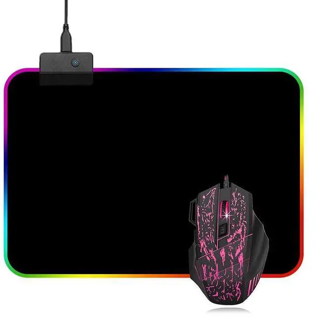Alt view image 2 of 7 - Gaming Mouse Pad RGB LED Light Color Switching For Computer Laptop Colorfull