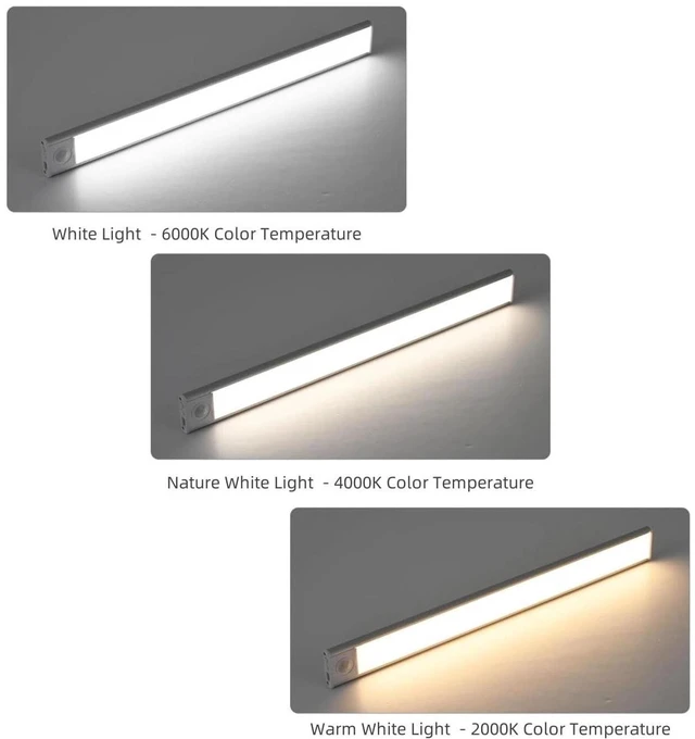 Alt view image 5 of 7 - 2 x LED Motion Sensor Cabinet Light Under Counter Closet Cordless Rechargable