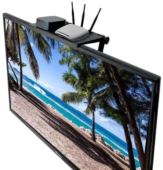 Alt view image 3 of 7 - Monitor TV Top Rack Accessory Set-top Box Holder Bracket Shelf for Storage