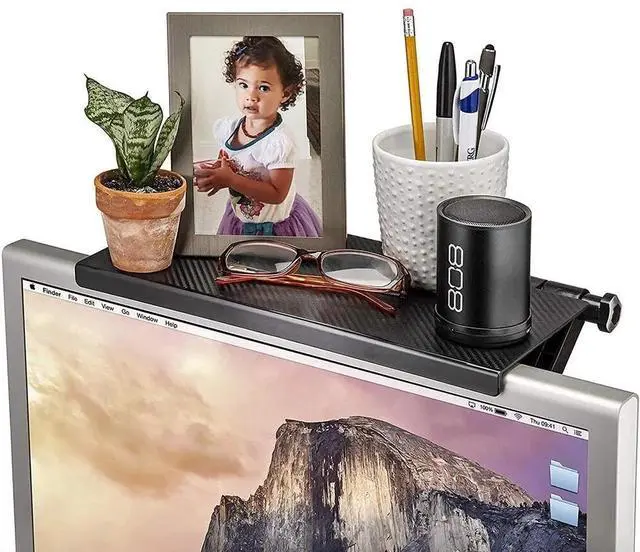 Alt view image 7 of 7 - Monitor TV Top Rack Accessory Set-top Box Holder Bracket Shelf for Storage