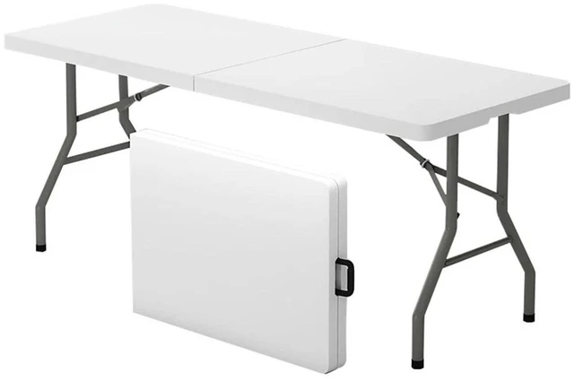 Main image of Foldable Table Heavy Duty Indoor Outodoor Picnic Camping Dining Work Desk 6Ft