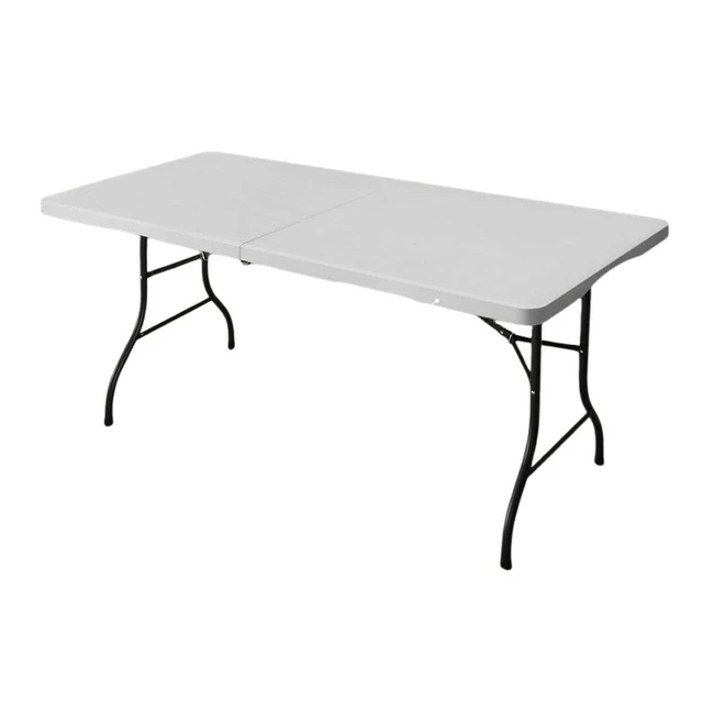 Alt view image 2 of 7 - Foldable Table Heavy Duty Indoor Outodoor Picnic Camping Dining Work Desk 6Ft