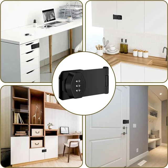 Alt view image 7 of 7 - Password Combination Cabinet Lock 3 Digit Password Drawer Lock Cabinet