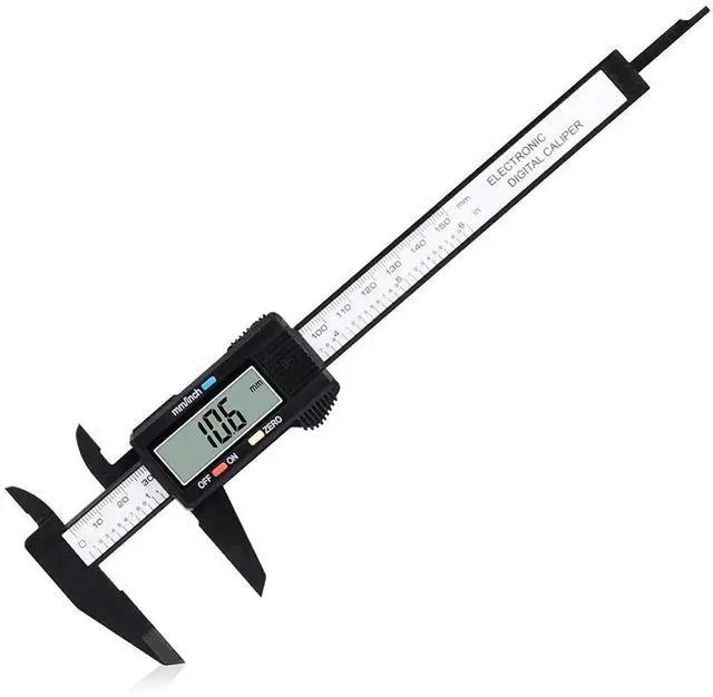 Main image of Digital Caliper Measuring Tool Large LCD Screen 0-6Inch/150mm Carbon Fiber Gauge