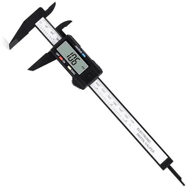 Alt view image 2 of 5 - Digital Caliper Measuring Tool Large LCD Screen 0-6Inch/150mm Carbon Fiber Gauge