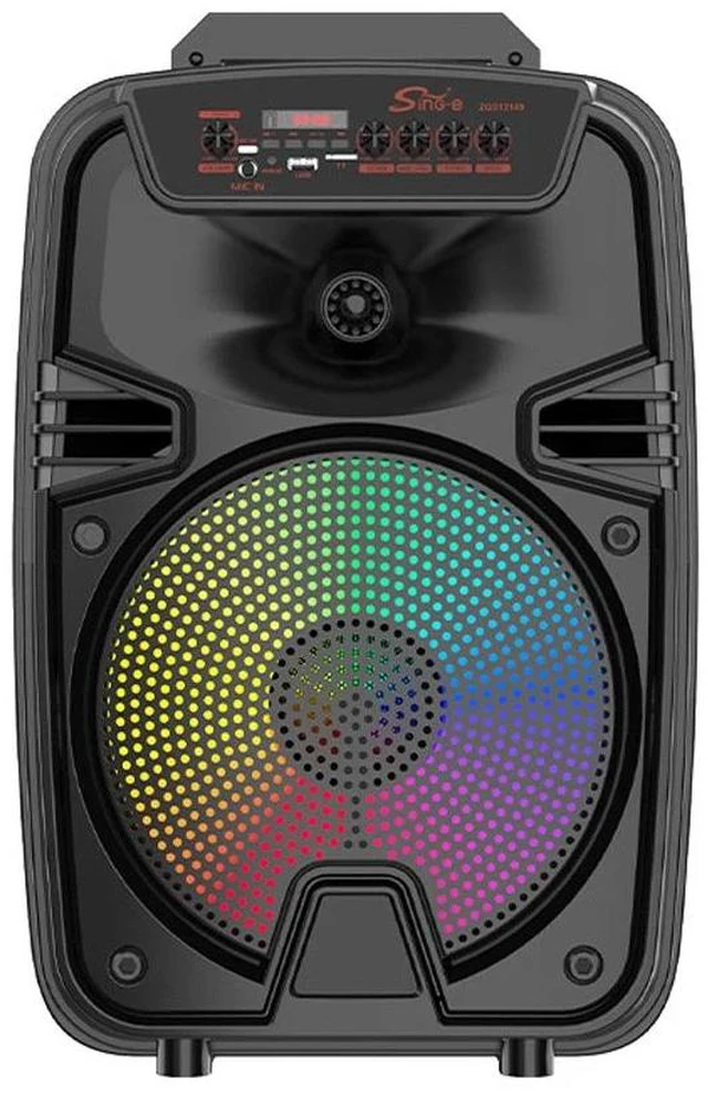 Alt view image 2 of 7 - Portable Bluetooth 12 Inch Speaker Subwoofer RGB LED Light Wireless & Wired Micr