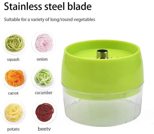 Alt view image 2 of 7 - Multi-Function Handheld Spiralizer Vegetable Slicer Adjustable Grater Cutter