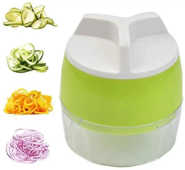 Alt view image 6 of 7 - Multi-Function Handheld Spiralizer Vegetable Slicer Adjustable Grater Cutter