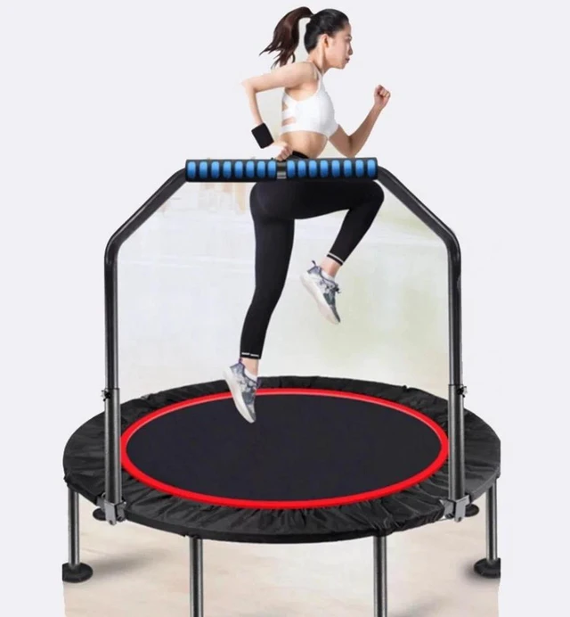 Alt view image 3 of 7 - Trampoline 40 Inch Indoor Outdoor Home Fitness Exercise Foldable Rebounder