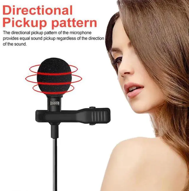Alt view image 5 of 7 - Lavalier Mic Mini Clip-on Ultimate Omnidirectional Portable Wired Microphone