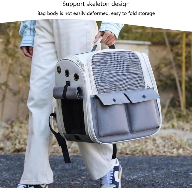 Alt view image 3 of 6 - Pet Carrier Backpack Dog Cat Travel Camping Outdoor Breathable Light Weight