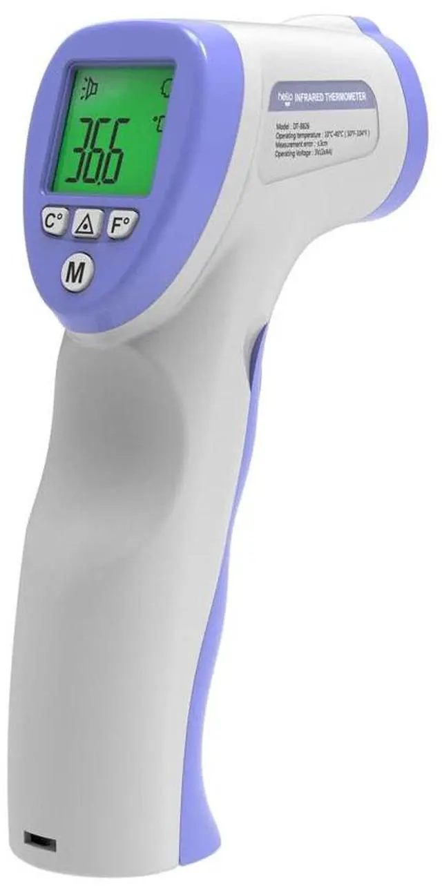 Alt view image 3 of 7 - No-Touch Infrared Digital Forehead Thermometer Baby Adult Body Temperature Gun