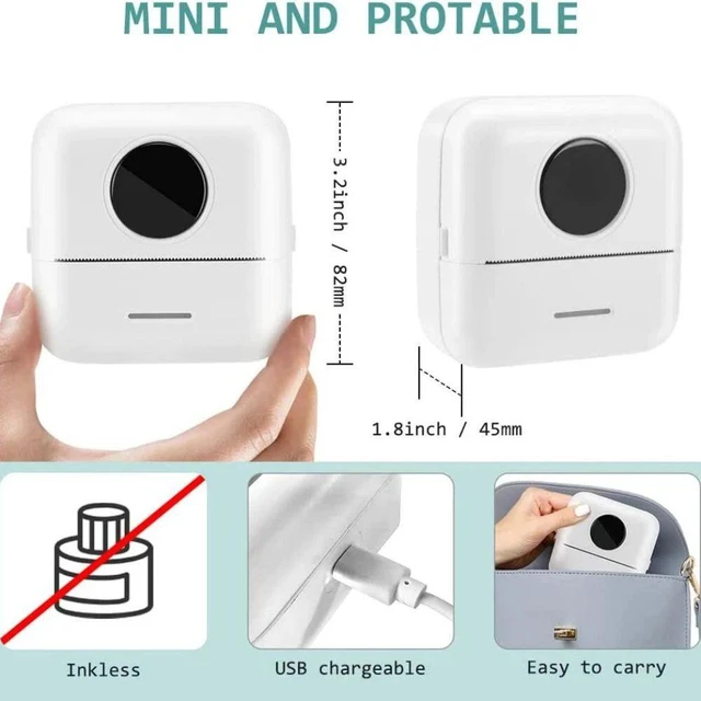 Alt view image 3 of 7 - Wireless Bluetooth Portable Pocket Mini Thermal Photo Printer Inkless Printing