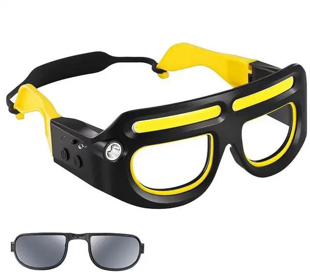 Main image of LED Glasses Rechargeable Headlight Glasses with Motion Sensor 5 Modes Light Up