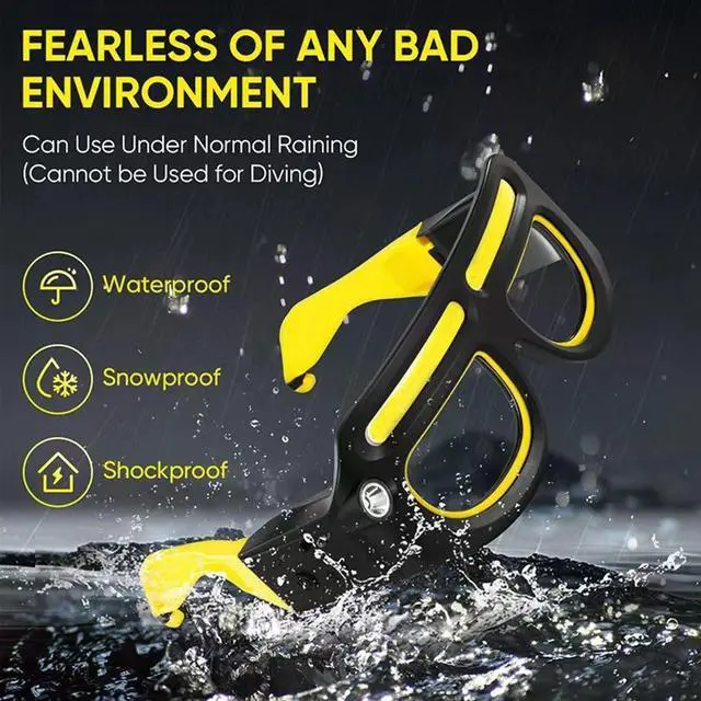 Alt view image 3 of 7 - LED Glasses Rechargeable Headlight Glasses with Motion Sensor 5 Modes Light Up
