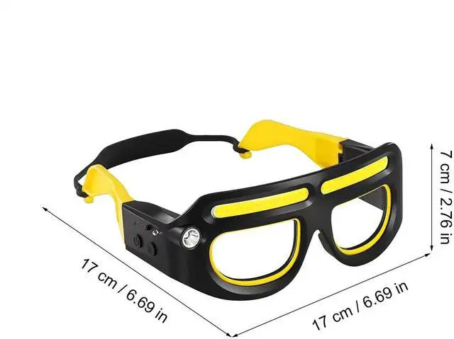 Alt view image 7 of 7 - LED Glasses Rechargeable Headlight Glasses with Motion Sensor 5 Modes Light Up