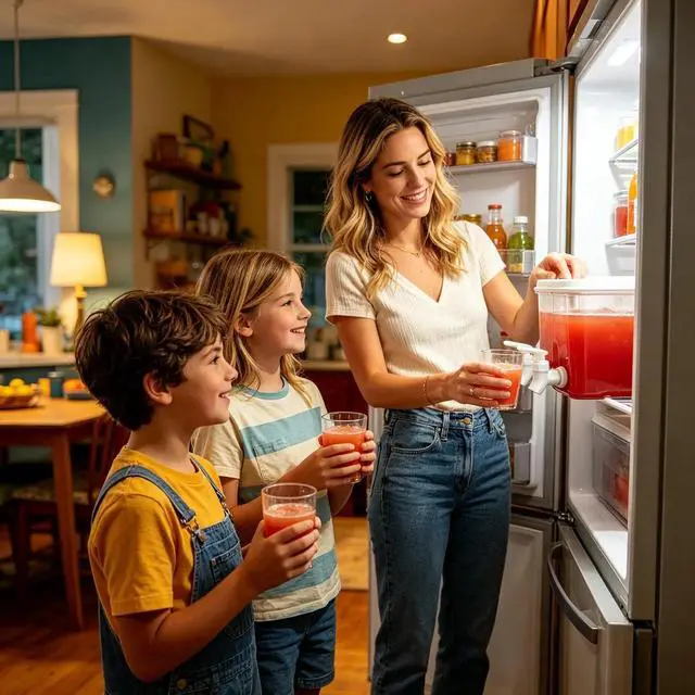 Alt view image 7 of 7 - 3L Fridge Water Dispenser, Plastic Drinks Dispenser with Tap for Cold Drinks
