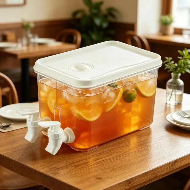 Alt view image 2 of 7 - 3L Fridge Water Dispenser, Plastic Drinks Dispenser with Tap for Cold Drinks