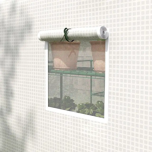 Alt view image 7 of 7 - Outsunny Portable Greenhouse Walk-In Green House with Roll Up Door, White