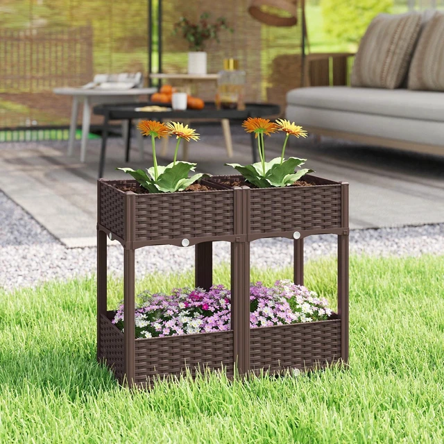 Main image of Outsunny Raised Garden Bed with Legs, Self Watering Elevated Planter Boxes