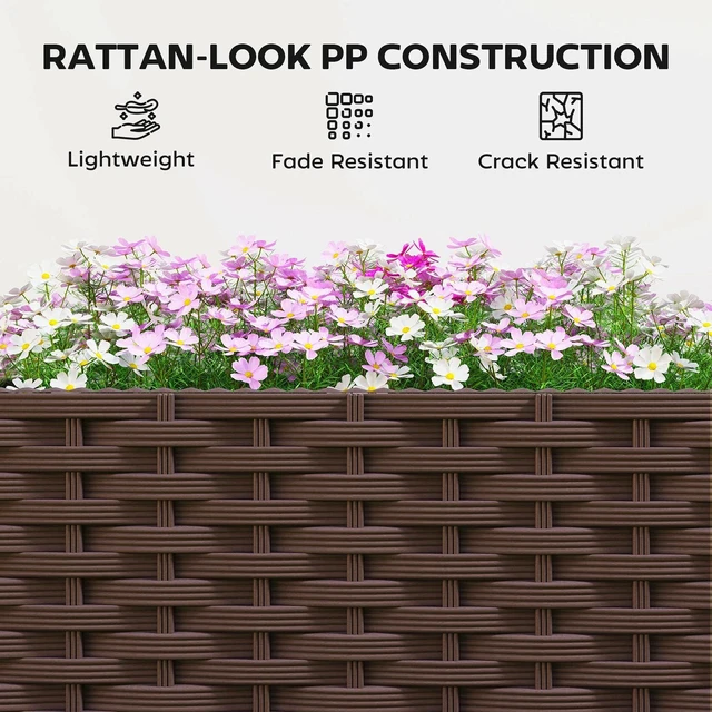 Alt view image 6 of 7 - Outsunny Raised Garden Bed with Legs, Self Watering Elevated Planter Boxes