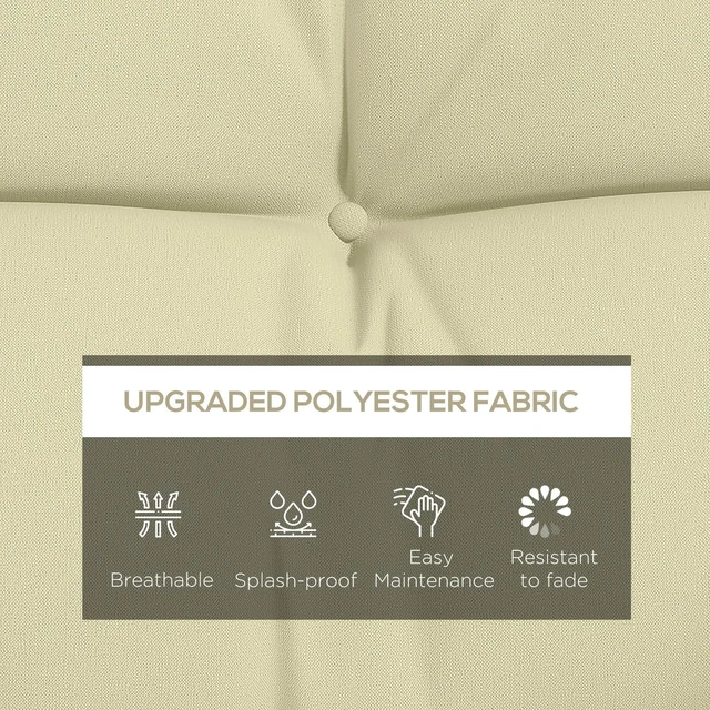 Alt view image 3 of 7 - Set of 4 Patio Chair Cushions for Seat, Back, with Pillows, Cream White