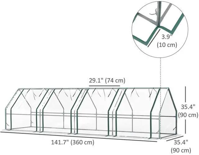Alt view image 2 of 7 - Portable Greenhouse Flower Green House Clear
