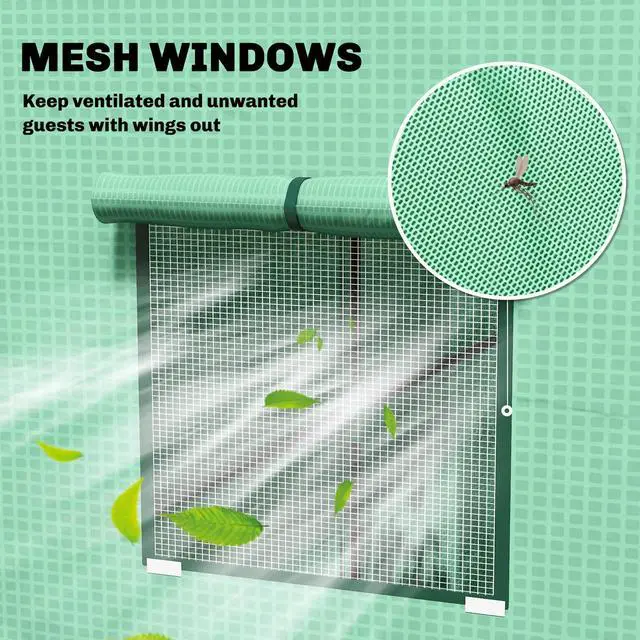 Alt view image 5 of 7 - Tomato Greenhouse Reinforced PE Cover Walk-in Green House