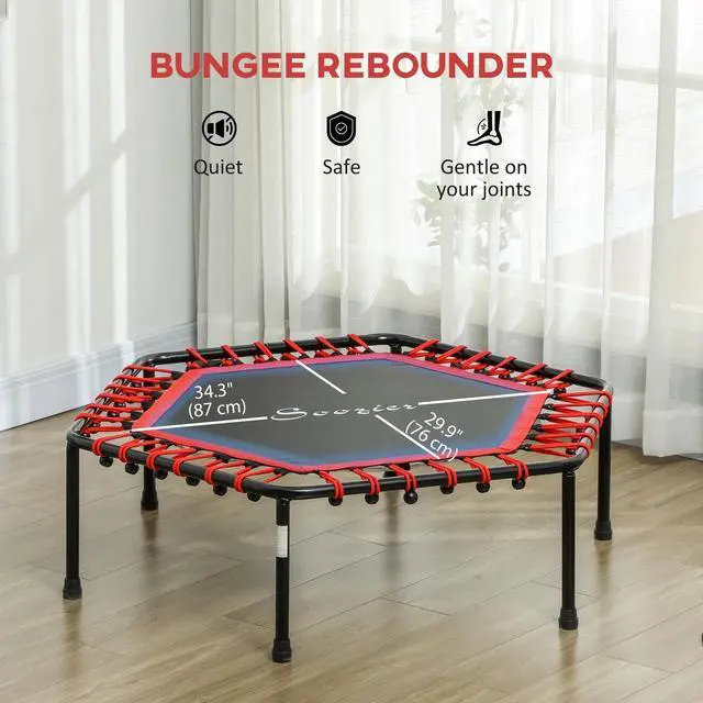 Alt view image 4 of 7 - 45" Bungee Rebounder Trampoline with LED Lights