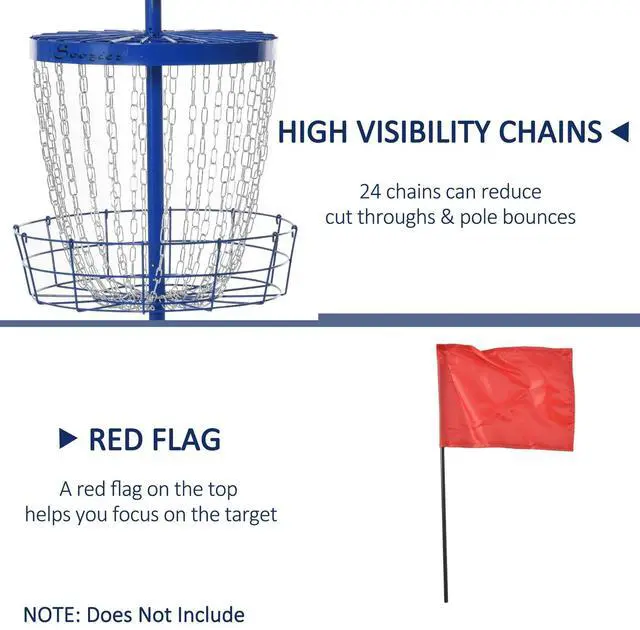 Alt view image 5 of 7 - 24-Chain Lightweight Portable Practice Basket for Disc Golf Target Stand w/ Bag