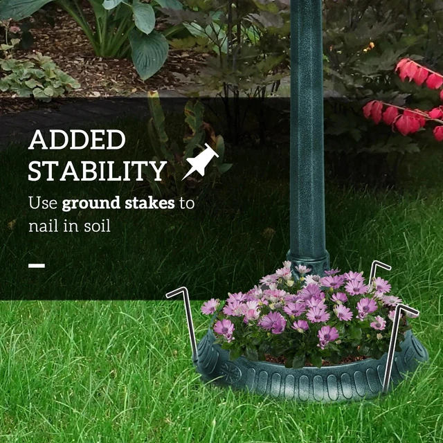 Alt view image 3 of 7 - 32" Tall Antique Bird Bath with 2 Decorative Birds, Vintage Birdbath, Bronze