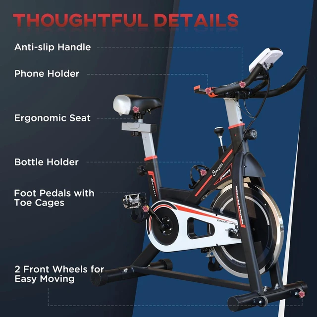 Alt view image 6 of 7 - Upright Stationary Exercise Bike Indoor Cycling Bicycle